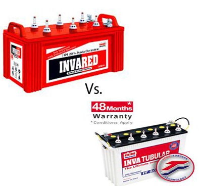 Exide Inva Red 500 Vs Inva Tubular It500 Tubular Battery